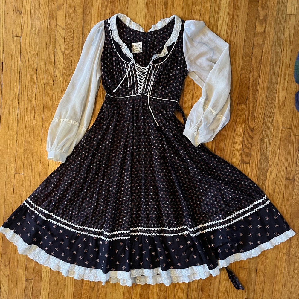Gunne Sax 1970s Prairie Dress